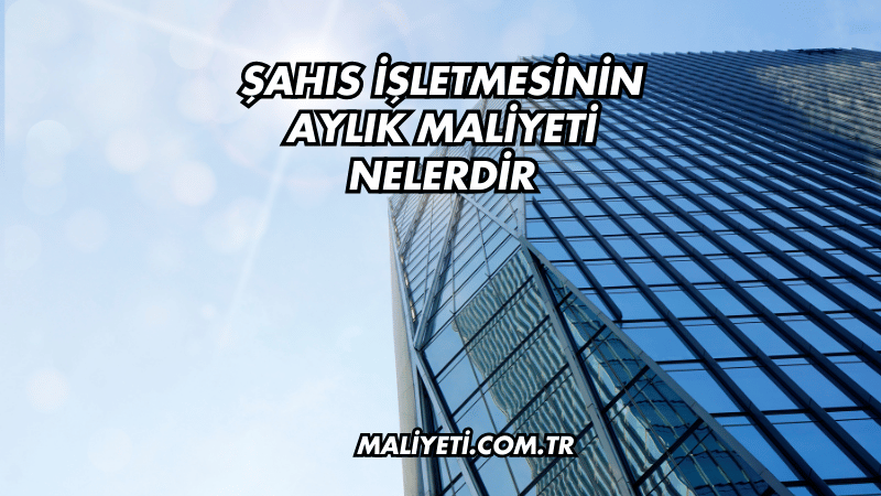 Şahıs İşletmesinin Aylık Maliyeti Nelerdir?