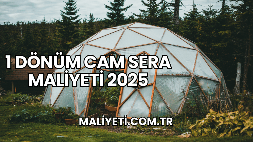 1 Dönüm Cam Sera Maliyeti 2025