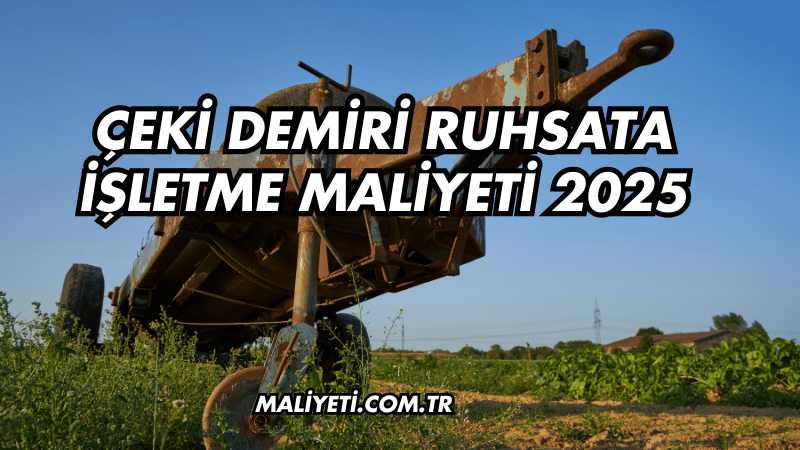 Çeki Demiri Ruhsata İşletme Maliyeti 2025