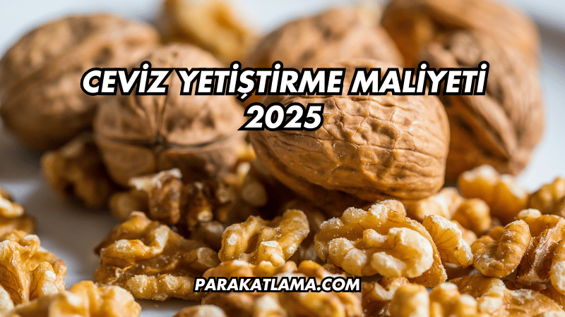 Ceviz Yetiştirme Maliyeti 2025