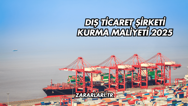 Dış Ticaret Şirketi Kurma Maliyeti 2025