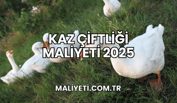 Kaz Çiftliği Maliyeti 2025