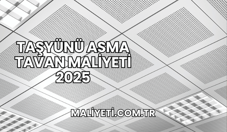 Taşyünü Asma Tavan Maliyeti 2025