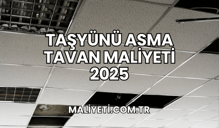 Taşyünü Asma Tavan Maliyeti 2025