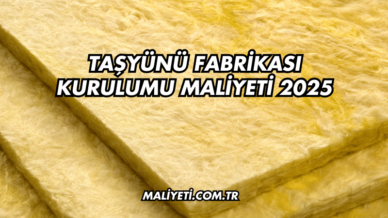 Taşyünü Fabrikası Kurulumu Maliyeti 2025