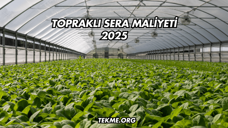 Topraklı Sera Maliyeti 2025