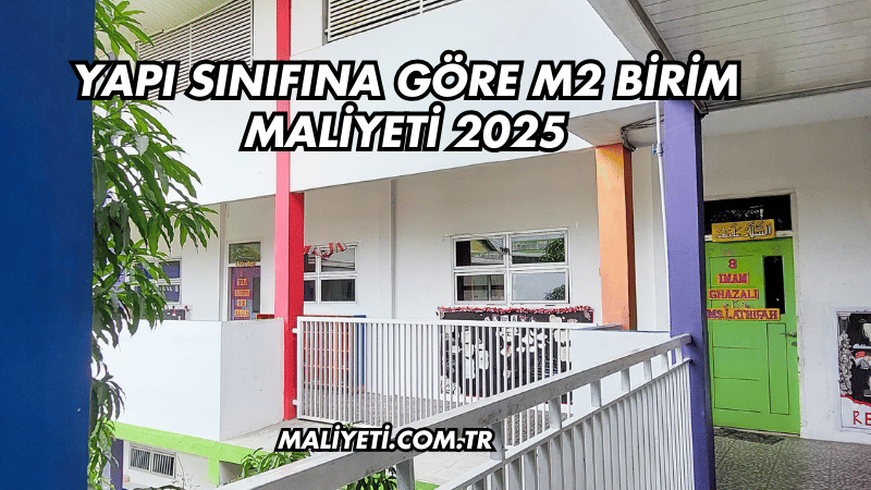 Yapı Sınıfına Göre m2 Birim Maliyeti 2025